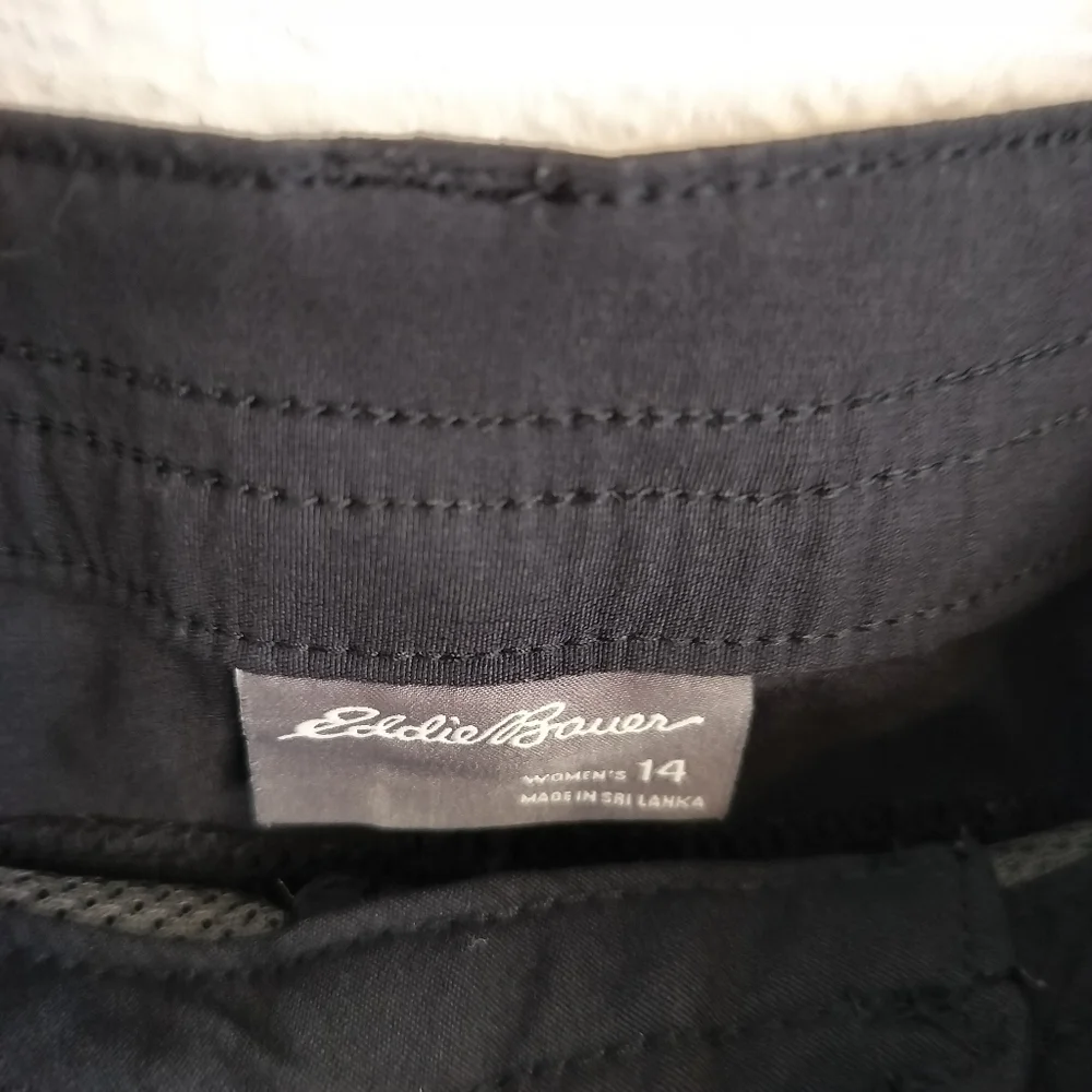 Eddie Bauer Rainer Active Capri‎ Size 14 Black Gorpcore Casualcore Outdoorcore